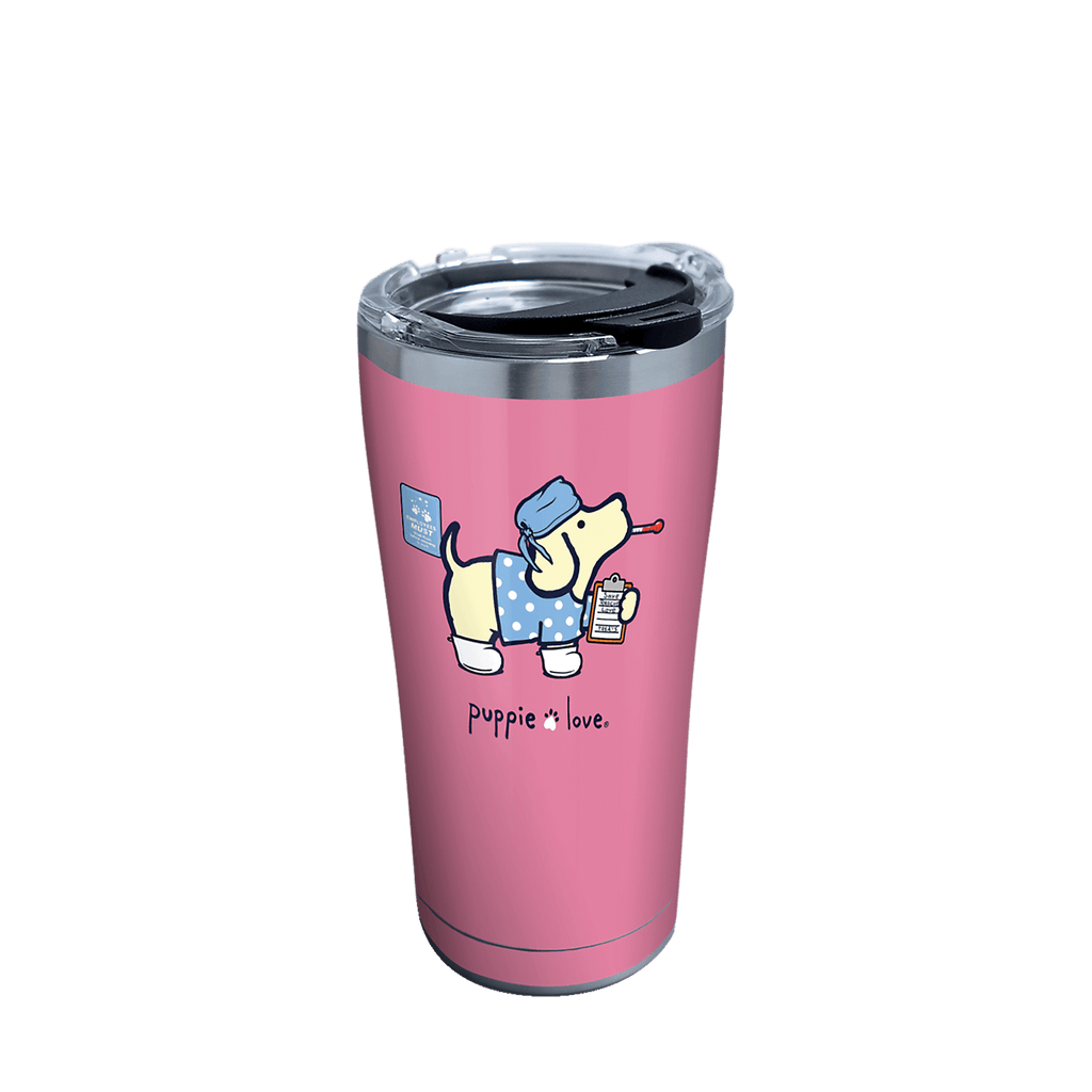 Puppie Love 40 oz. Stainless Steel Logo Tumbler in Celadon