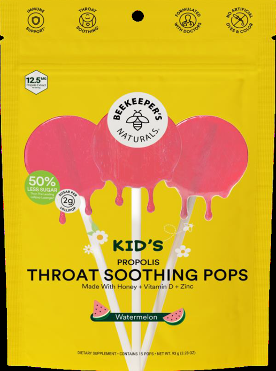 Kid’s Throat Soothing Lollipops Watermelon 15 Pops