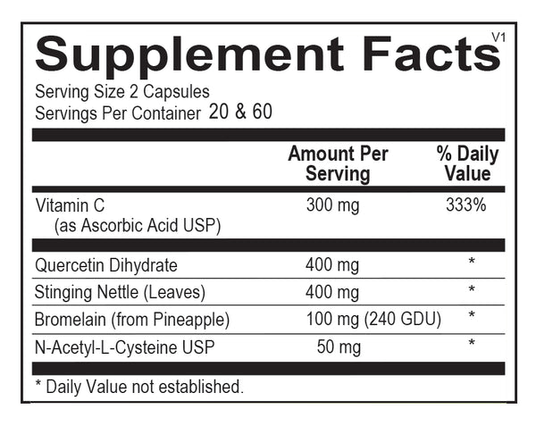 Natural D-Hist 120 Capsules support for nasal and sinus health